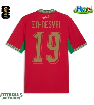 Marocko Youssef En-Nesyri #19 Hemmatröja VM 2026 Kortärmad